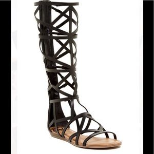 Fergie Knee High Black Sandals
